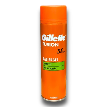 Gillette borotvagél 200 ml Fusion Sensitive with Almond Oil