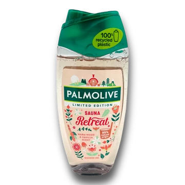 Palmolive tusfürdő 250 ml Sauna Retreat Warm Wood &amp; Vanilla Scent