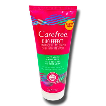 Carefree intim mosakodó gél 200 ml Duo Effect Green Tea & Aloe Vera Carefree intim mosakodó gél 200 ml Duo Effect Green Tea & Aloe Vera
