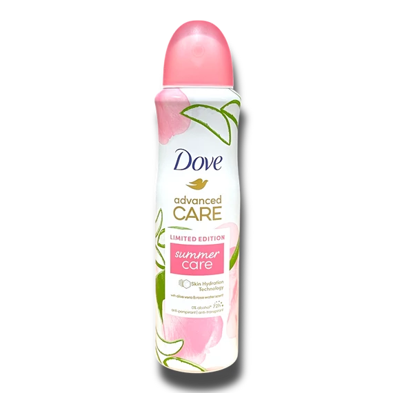 Dove dezodor 150 ml Summer Care Aloe Vera &amp; Rose Water 0% alcohol